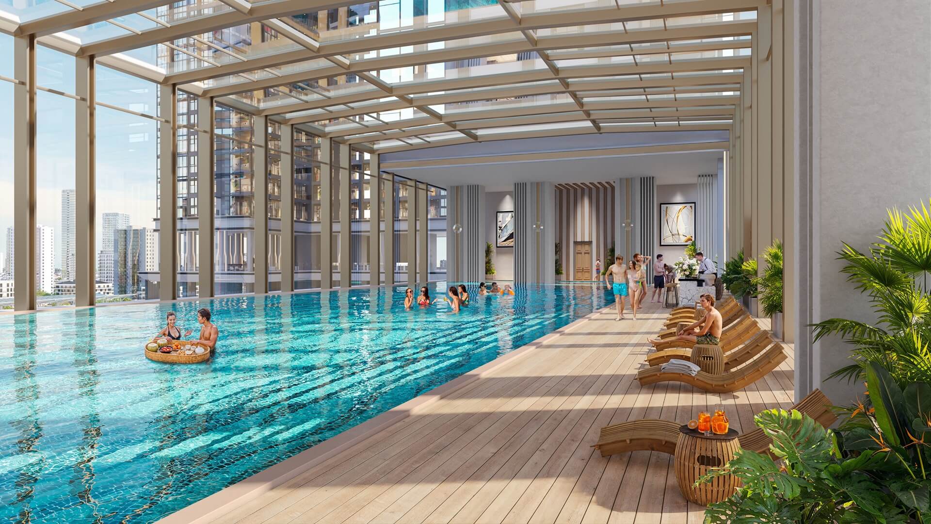 bể bơi 4 mùa dự án NobleX WestLake
